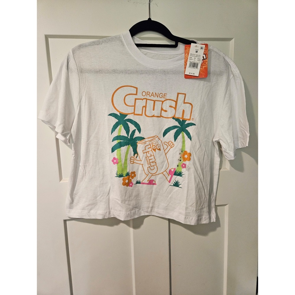 Orange crush cropped tee size M NWT